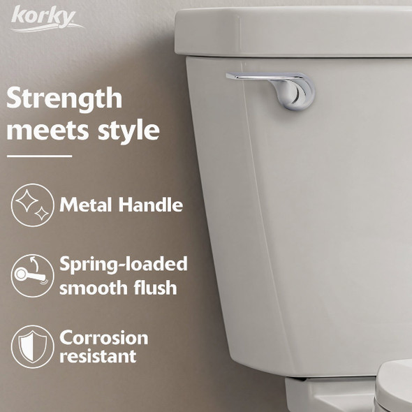 Korky StrongARM Universal Chrome Tank Lever with Wave Style Handle 6052BP 443184