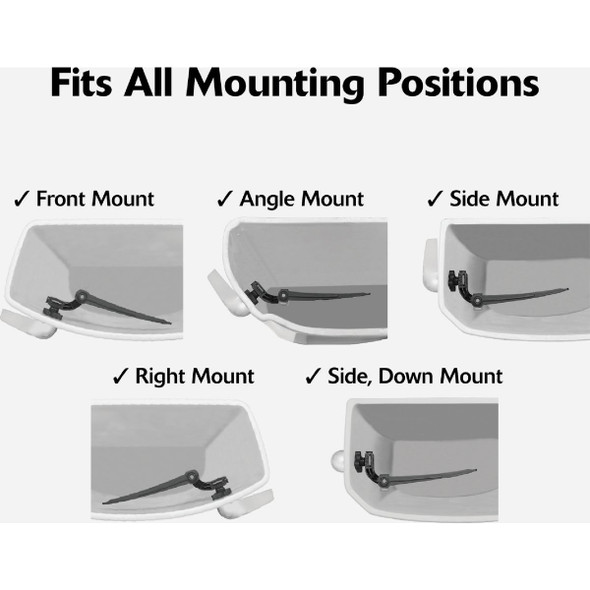 Korky StrongARM Universal White Tank Lever with Wave Style Handle