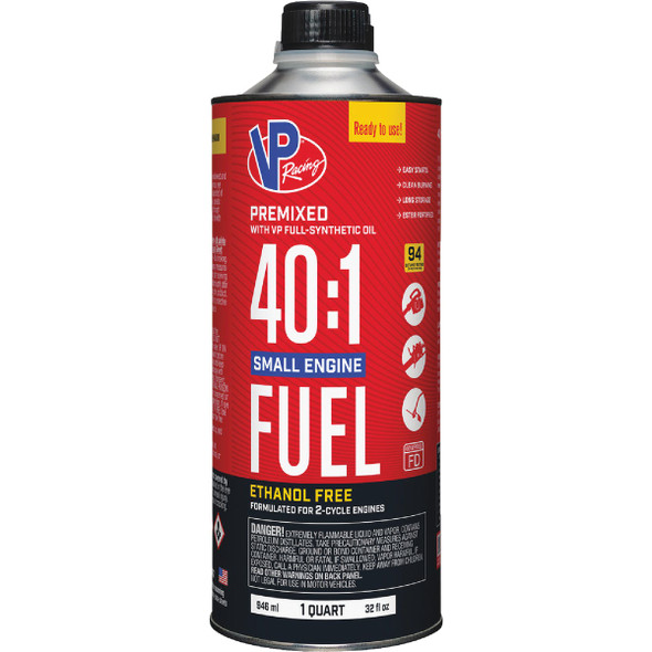 VP Racing Fuels 32 Oz. 40:1 Ethanol-Free Gas & Oil Pre-Mix 6295