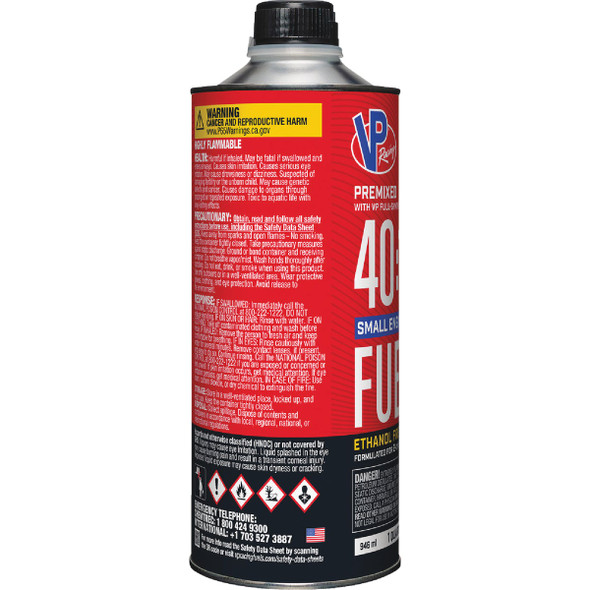 VP Racing Fuels 32 Oz. 40:1 Ethanol-Free Gas & Oil Pre-Mix 6295 705177