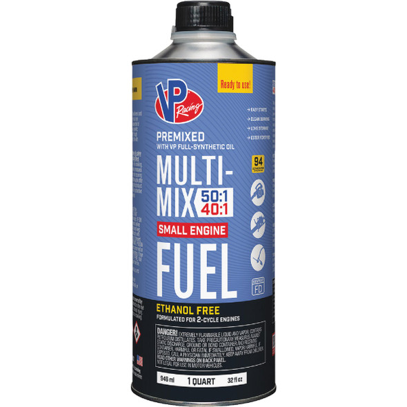VP Racing Fuels 32 Oz. 40:1/50:1 Ethanol-Free Multi-Mix Gas & Oil Pre-Mix 6815