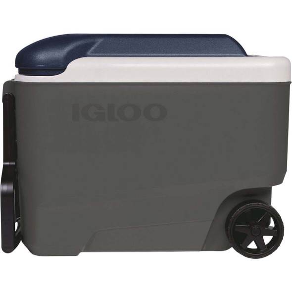 Igloo MaxCold 40 Qt. Roller Cooler, Ash Gray & Aegean Sea 34226