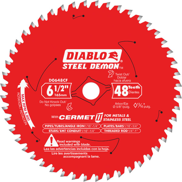 Diablo Bulk 6-1/2"48t Stl Blade D0648CFA Pack of 5