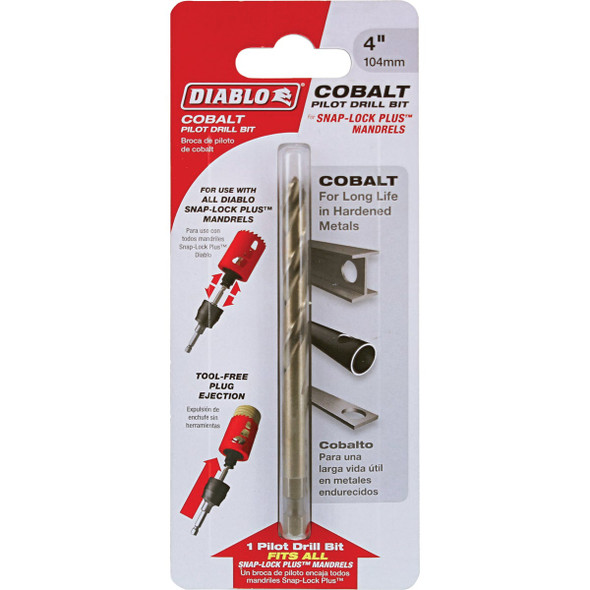 Diablo 1-4 In. x 4 In. Cobalt Pilot Drill Bit DHS4BITCB 304074