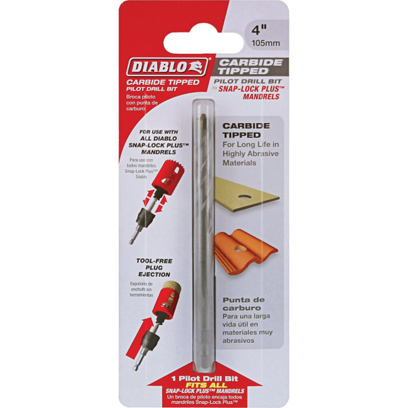 Diablo 1/4 In. x 4 In. Carbide Pilot Drill Bit