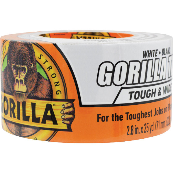 Gorilla 2.88 In. x 25 Yd. Tough & Wide Heavy-Duty Duct Tape, White 6025302