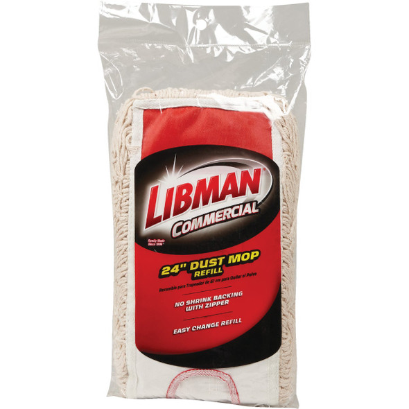 Libman Commercial 24 In. Cotton Dust Mop Refill