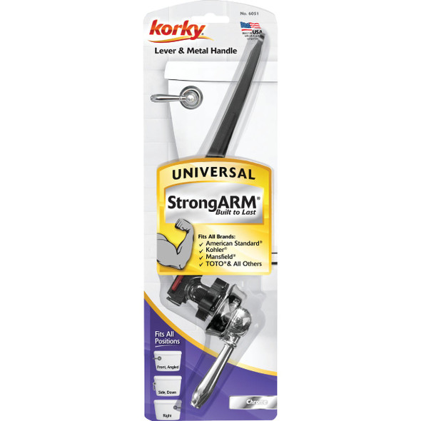 Korky StrongARM Universal Chrome Tank Lever with Faucet Style Handle 6051BP
