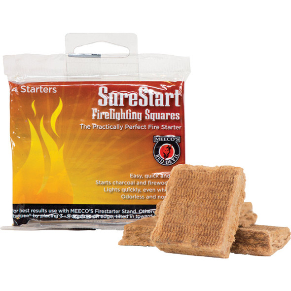Meeco's Red Devil SureStart Fire Starter Squares (4-Pack) 420