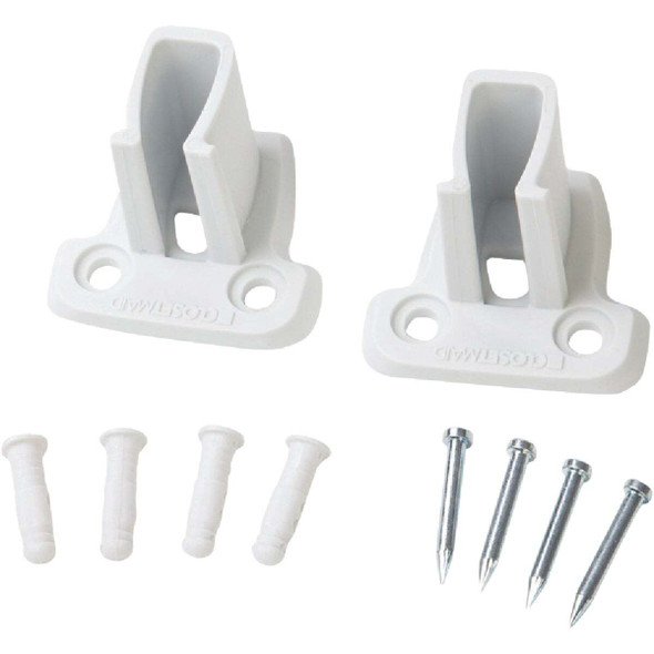 ClosetMaid SuperSlide White Resin Wire Shelf End Bracket (2-Pack) 664100