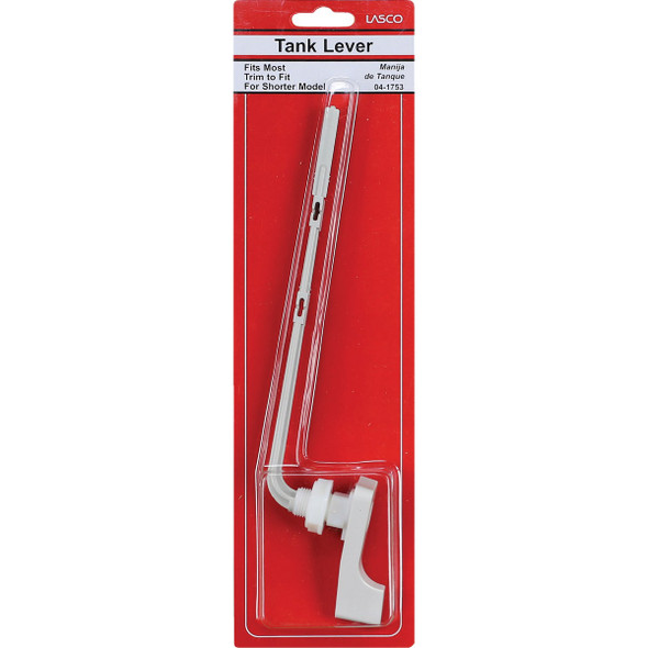 Lasco White Plastic Tank Lever with Plastic Arm 04-1753 402029