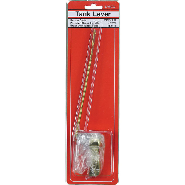 Lasco Polished Brass Tank Lever with Alloy Arm Lasco Polished Brass Tank Lever with Alloy Arm