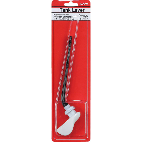 Lasco 45 Degree White Tank Lever with Plastic Arm For American Standard 04-1817 402078