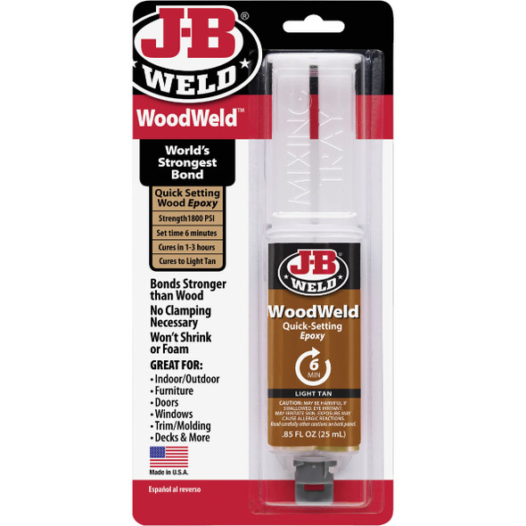 J-B Weld 0.85 Oz. WoodWeld Epoxy, Syringe 50151