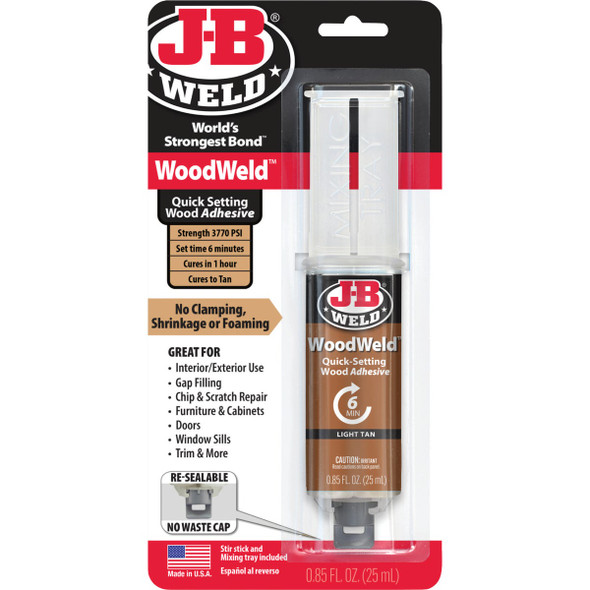 J-B Weld 0.85 Oz. WoodWeld Epoxy, Syringe 50151