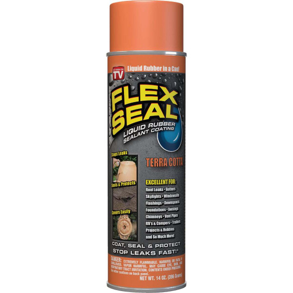 FLEX SEAL 14 Oz. Spray Rubber Sealant, Terra Cotta FSTERR20