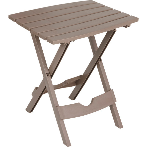 Adams Quik-Fold Biscuit 15 In. x 17.5 In. Rectangle Resin Folding Side Table Adams Quik-Fold Biscuit 15 In. x 17.5 In. Rectangle Resin Folding Side Table