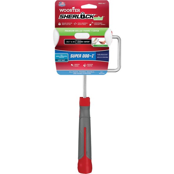 Wooster Super Doo-Z 4-1/2 In. Mini Woven Paint Roller Cover & Frame RR113-4 1/2