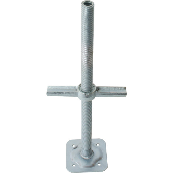 MetalTech 24 In. Galvanized Leveling Jack with Plate M-MBSJP24H