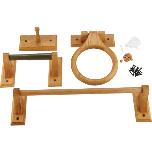 Home Impressions Sierra Medium Oak Bath Hardware Set CM021001Q