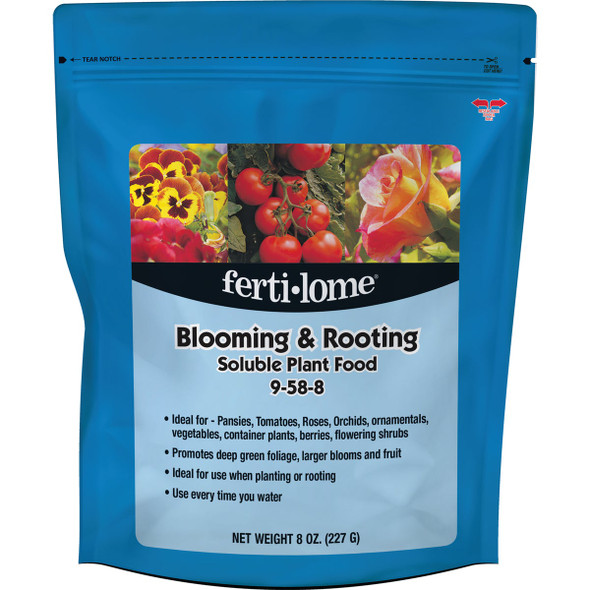 Ferti-lome 8 Oz. 9-58-8 Blooming & Rooting Soluble Dry Plant Food 11778 Ferti-lome 8 Oz. 9-58-8 Blooming & Rooting Soluble Dry Plant Food 11778