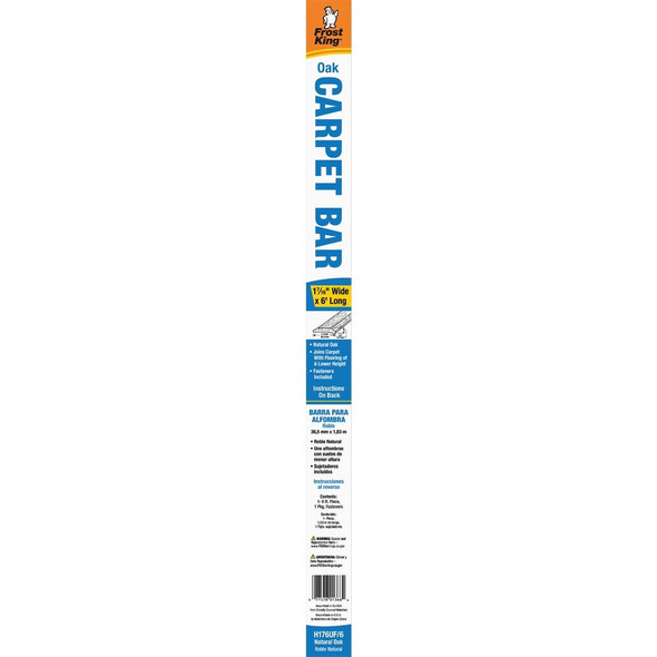 Frost King Unfinished Smooth 1-7-16 In. x 6 Ft. Oak Carpet Trim Bar, Wide H176UF/6 260433