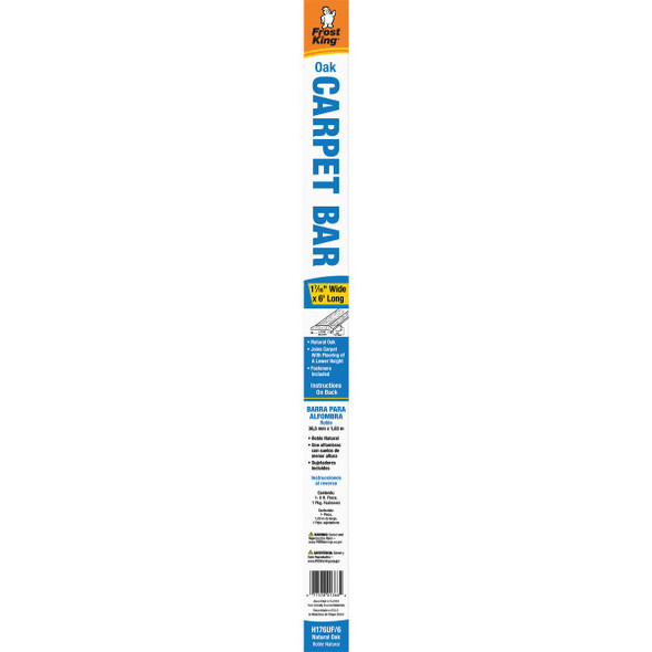 Frost King Unfinished Smooth 1-7-16 In. x 6 Ft. Oak Carpet Trim Bar, Wide H176UF/6 260433