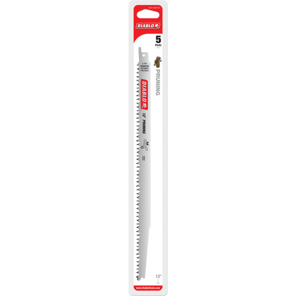 Diablo 12 In. 5 TPI Fleam Ground Pruning Reciprocating Saw Blade (5-Pack) DS1205FG5 301084