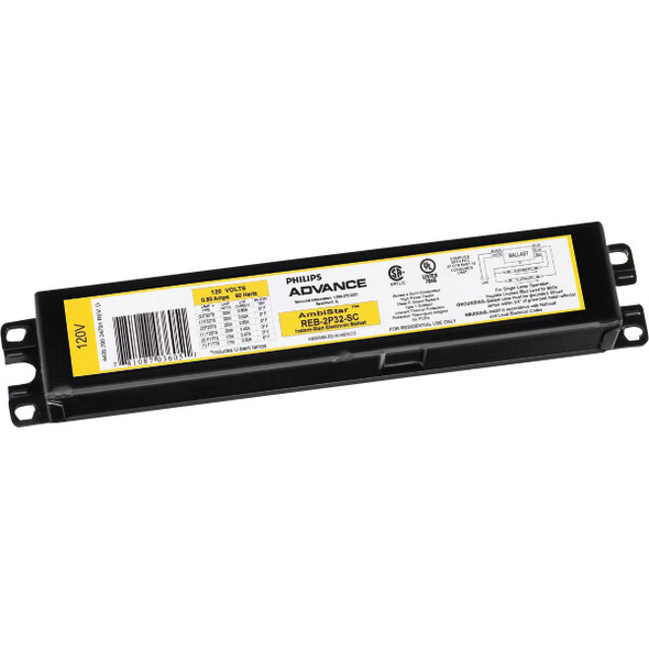 Philips Advance Instant Start 59W 120V 3 or 4 Lamp Electronic Ballast 520379