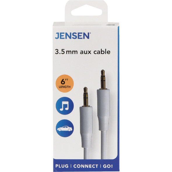 Jensen 6 Ft. White Audio Extension Audio Cable JAH748V