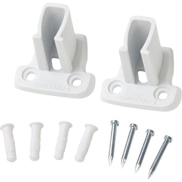 ClosetMaid SuperSlide White Resin Wire Shelf End Bracket (12-Pack) 174100