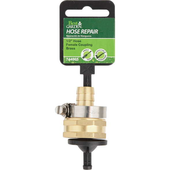 Best Garden 1-2 In. Female Brass Hose End Repair Hose Coupling GB9411-1-2" 744065