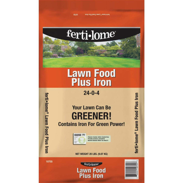 Ferti-lome 20 Lb. 5000 Sq. Ft. 24-0-4 Lawn Fertilizer Plus Iron 10755