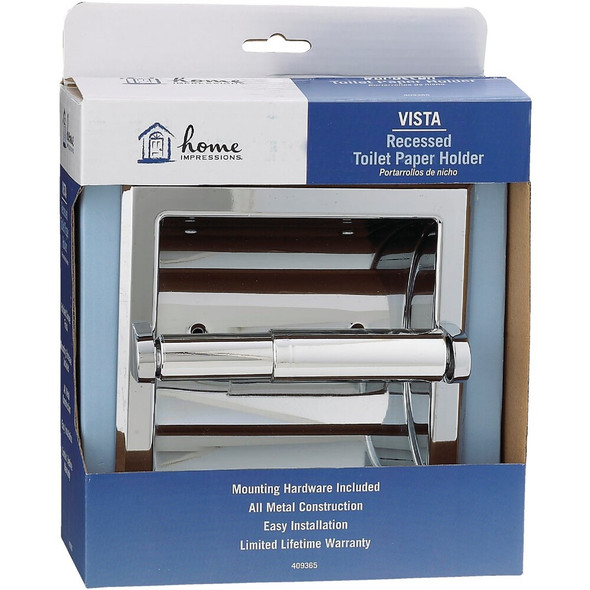 Home Impressions Vista Chrome Recessed Toilet Paper Holder 409365 409365