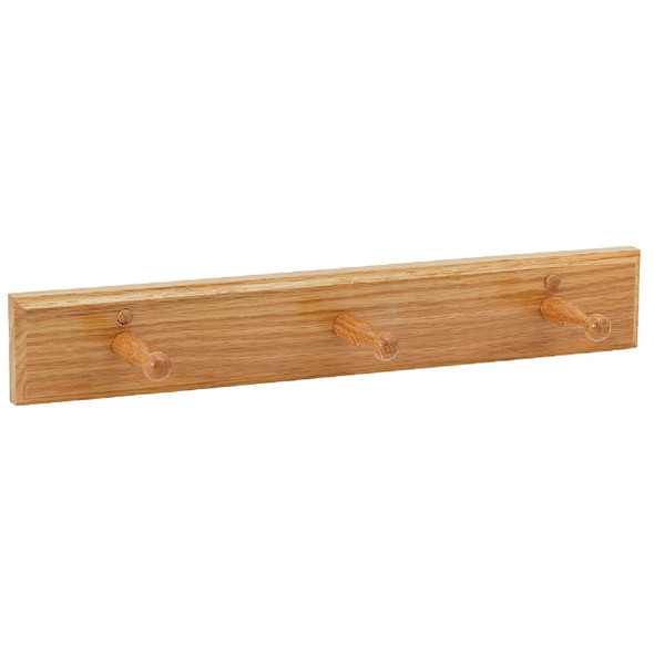 Home Impressions Sierra Triple Hook Solid Oak Robe Hook B52301