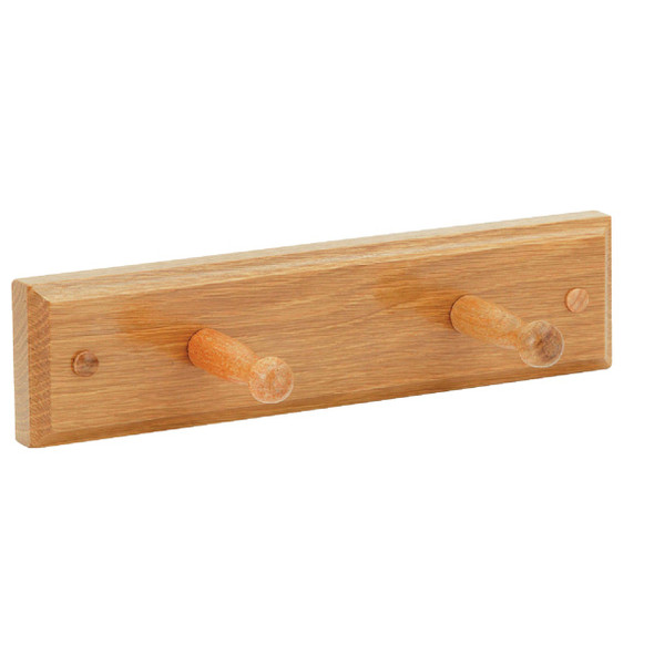 Home Impressions Sierra Double Hook Solid Oak Robe Hook B52301B