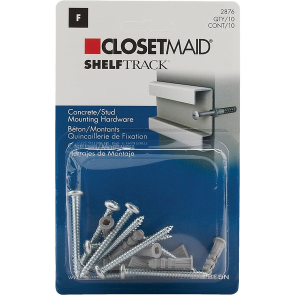 Closetmaid ShelfTrack 10-Piece Hang Track Mounting Hardware 287600 239011