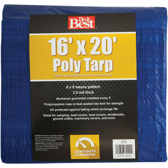 Do it Best Blue Woven 16 Ft. x 20 Ft. General Purpose Tarp 767897