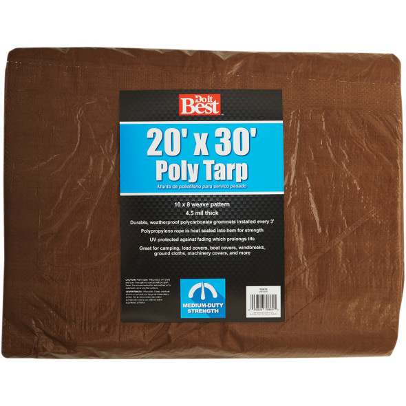 Do it Best 1 Side Green/1 Side Brown Woven 20 Ft. x 30 Ft. Medium Duty Poly Tarp Do it Best 1 Side Green/1 Side Brown Woven 20 Ft. x 30 Ft. Medium Duty Poly Tarp