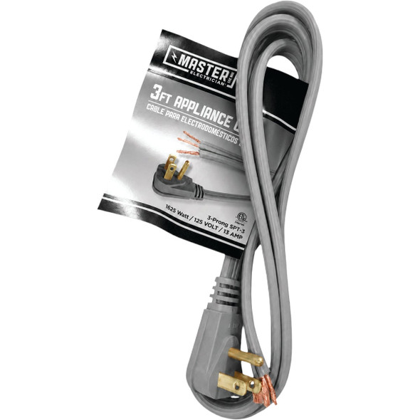 Master Electrician 3 Ft. 16/3 13A Appliance Cord APC-PT3163-3-GY