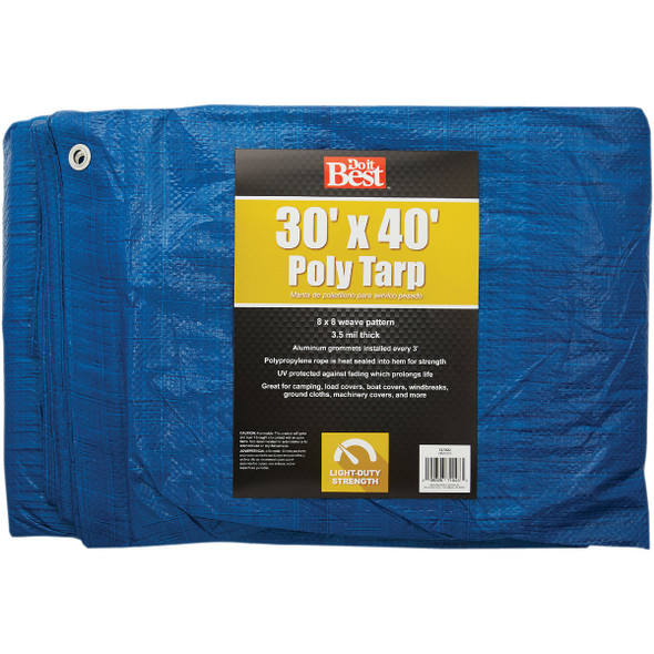 Do it Best Blue Woven 30 Ft. x 40 Ft. General Purpose Tarp 767922