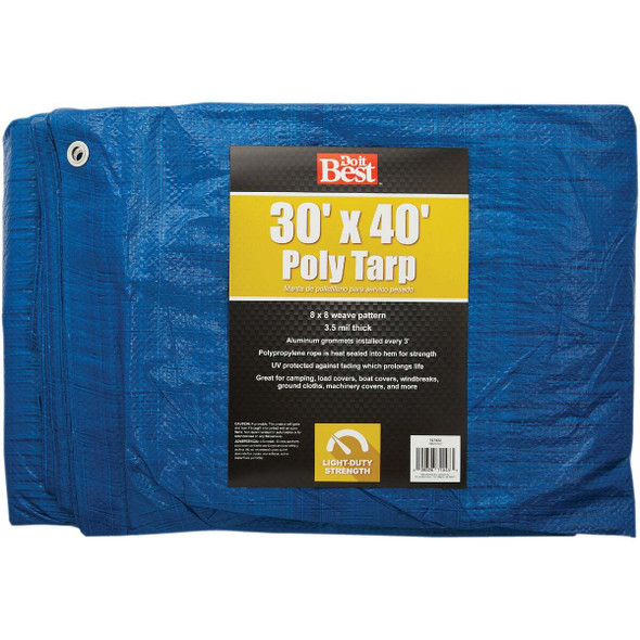 Do it Best Blue Woven 30 Ft. x 40 Ft. General Purpose Tarp 767922