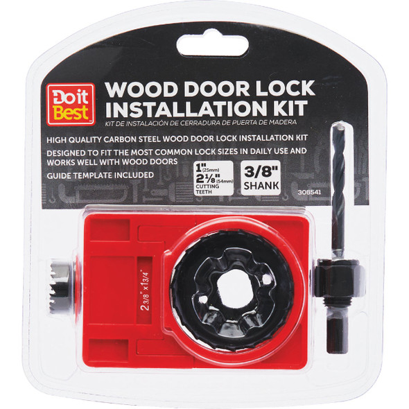 Do it Best Door Lock Installation Kit for Wood Doors QJDIB-PTASET-042