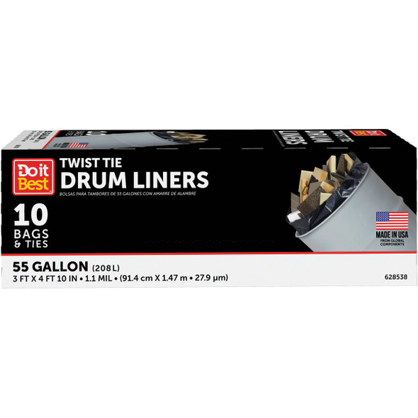 Do it Best 55 Gal. Black Drum Liner (10-Count) 628538