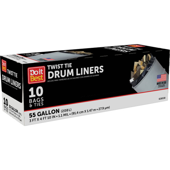 Do it Best 55 Gal. Black Drum Liner (10-Count)