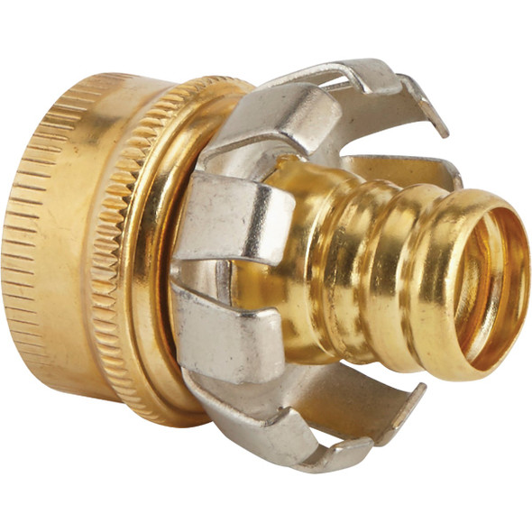 Best Garden 5/8 In. Female Brass Hose Coupling Mender GB-003
