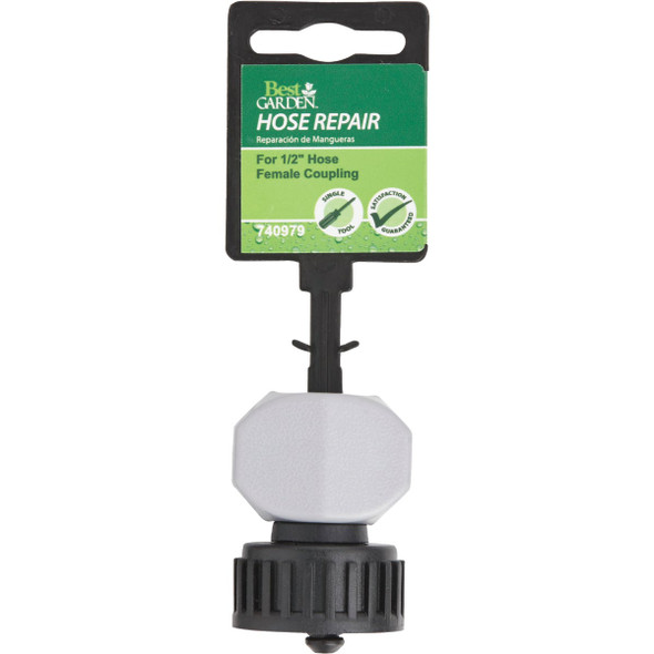 Best Garden 1/2 In. Female Poly Hose End Mender Hose Coupling Best Garden 1/2 In. Female Poly Hose End Mender Hose Coupling