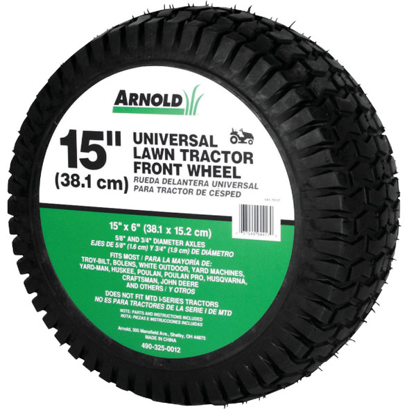 Arnold 15 In. Universal Lawn Tractor Mower Wheel 490-325-0082