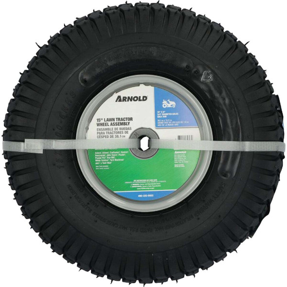 Arnold 15 In. Universal Lawn Tractor Mower Wheel 490-325-0082