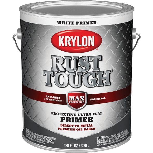Krylon Rust Tough Primer, White, 1 Gal. K09744008